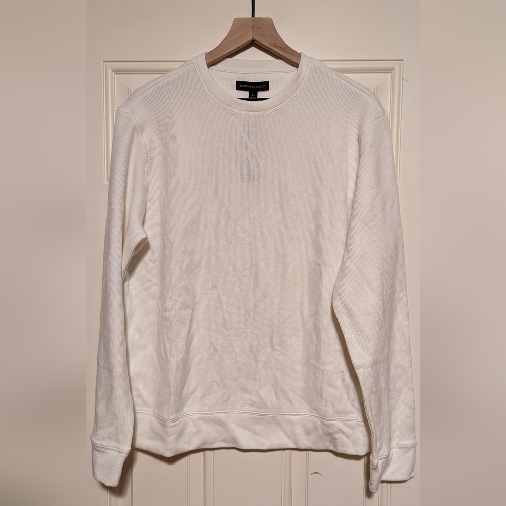NWT Men's White Thermal Shirt Banana Republic Medium